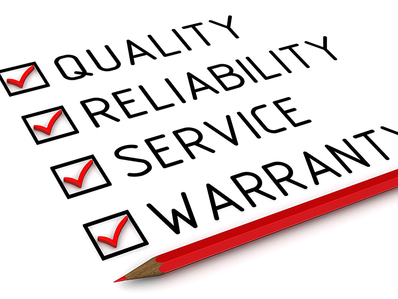 quality, reliability, service, warranty